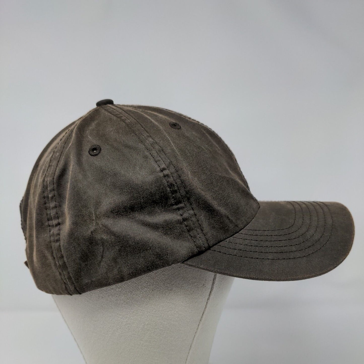 Imperial Strapback Hat Brown OSFA Adjustable Solid Blank 6 Panel