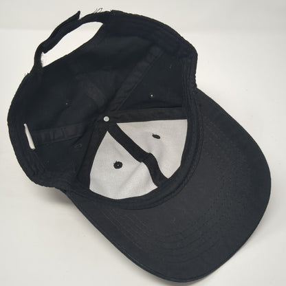 Unbranded Strapback Baseball Cap Black One Size Adjustable Vented Holes Blank