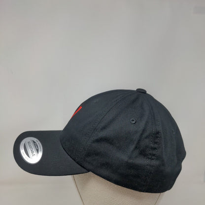 Yupoong Classics Slideback Hat Black Red Checkmark Embroidered Logo