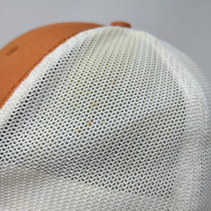 Titleist Men's Fitted Mesh Back Hat Orange White Size L/XL Embroidered Golf Logo