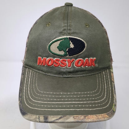 Mossy Oak Baseball Cap Green Camo OSFM Mesh Back Strapback Hunting Outdoor Hat