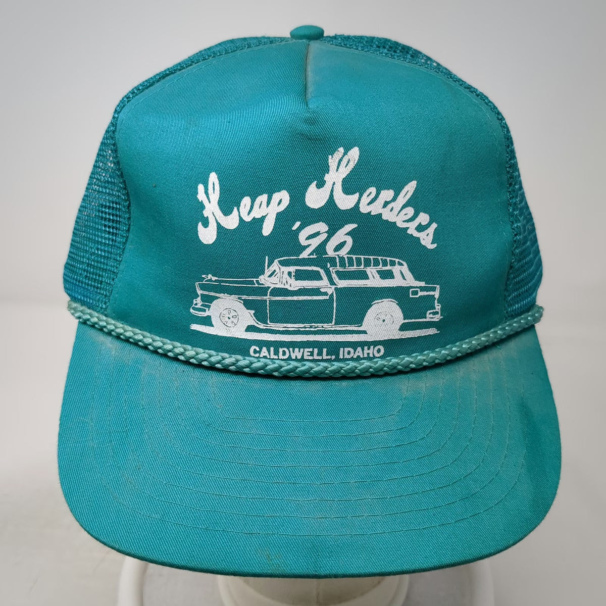 Nissin Trucker Hat Blue White One Size Mesh Snapback Heap Herders Caldwell Idaho