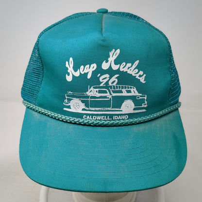 Nissin Trucker Hat Blue White One Size Mesh Snapback Heap Herders Caldwell Idaho