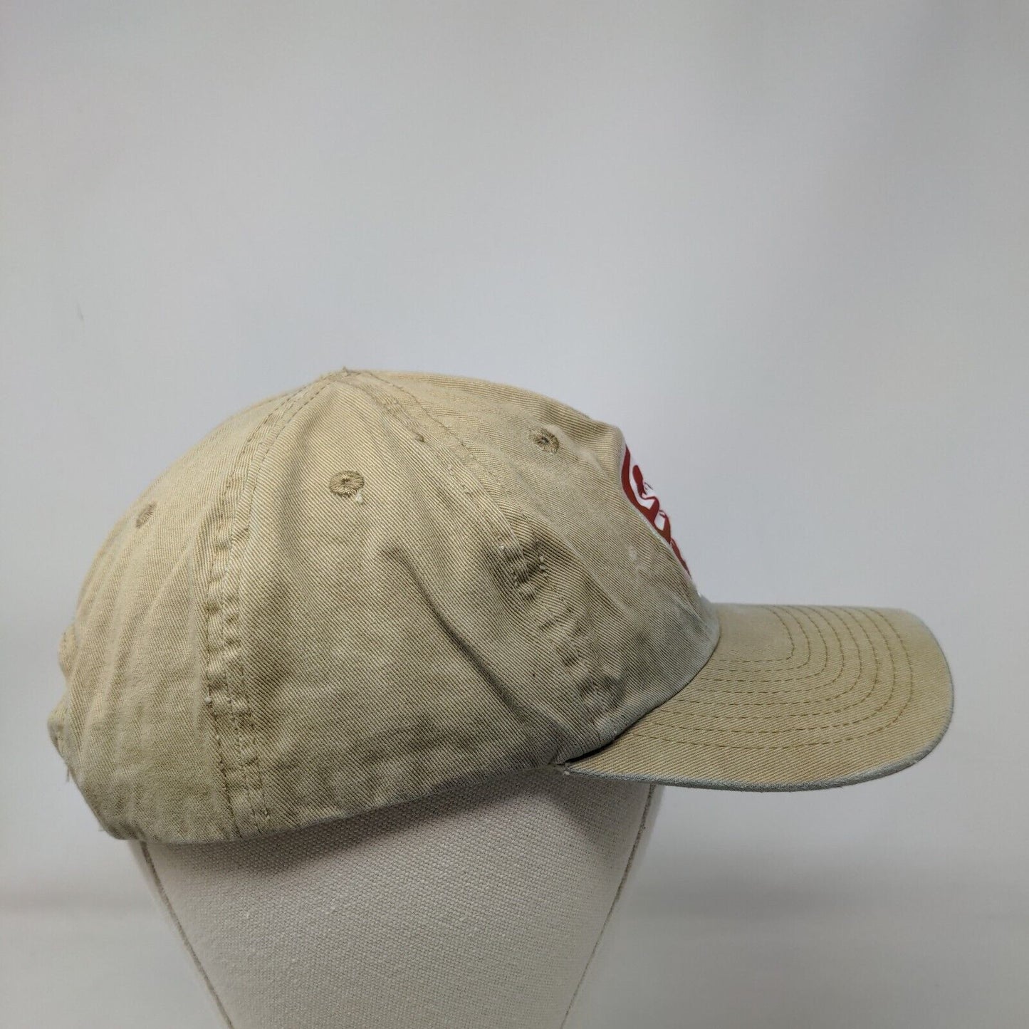 Grizzly Est. 2001 Snapback Hat Tan One Size Adjustable Solid 6 Panel