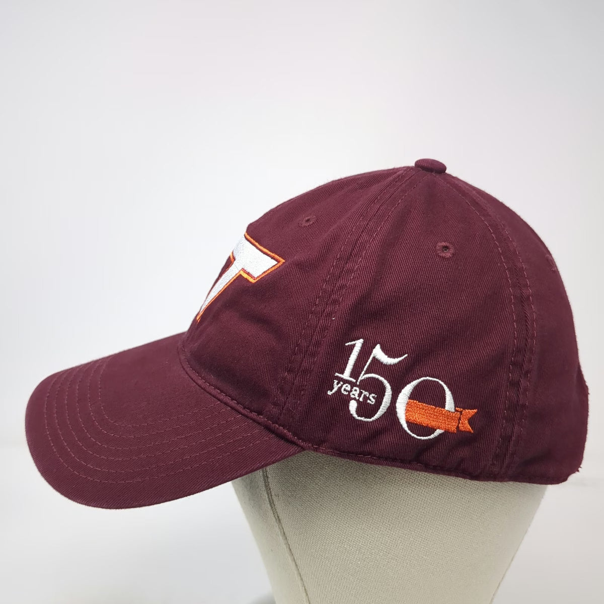 Legacy Baseball Cap Red One Size Virginia Tech VT 150 Years Anniversary Hat
