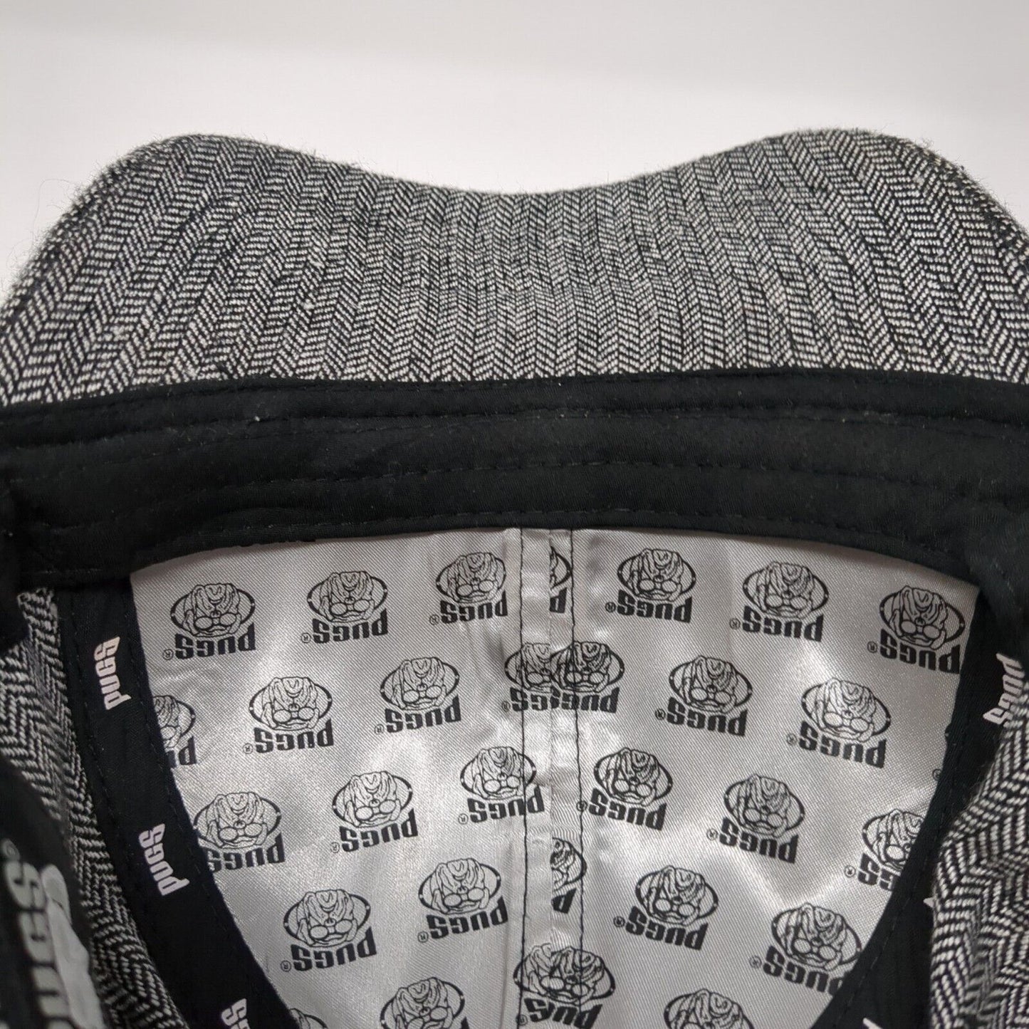 Pugs Strapback Hat Multi One Size Adjustable Herringbone Star Logo