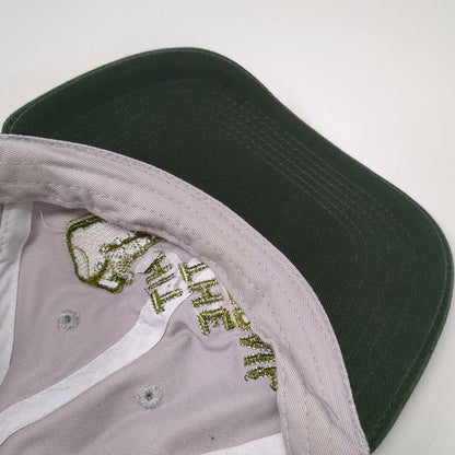 Baseball Cap Gray Green One Size Hit The Trail Hiking Boot Outdoor Nature Hat