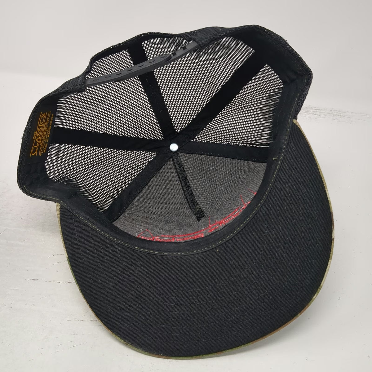 Yupoong Trucker Hat Green Black One Size Snapback Vindictive Fabrication Camo