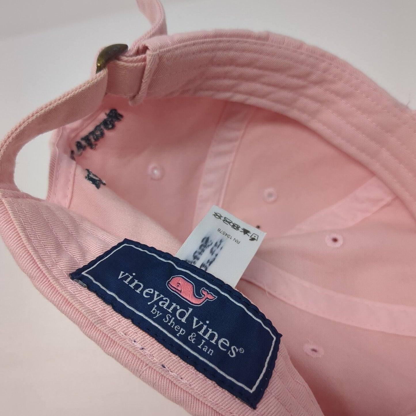 Vineyard Vines Whale Slideback Hat Pink One Size Adjustable 6 Panel