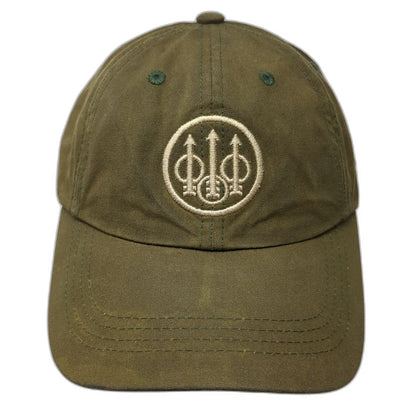 Beretta Baseball Cap Green One Size Embroidered Logo Cotton Canvas Slideback Hat