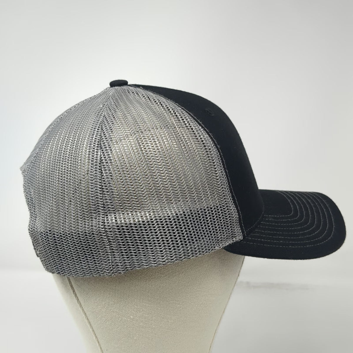 Richardson Trucker Hat Black One Size Mesh Back Snapback Harrison Calls Logo