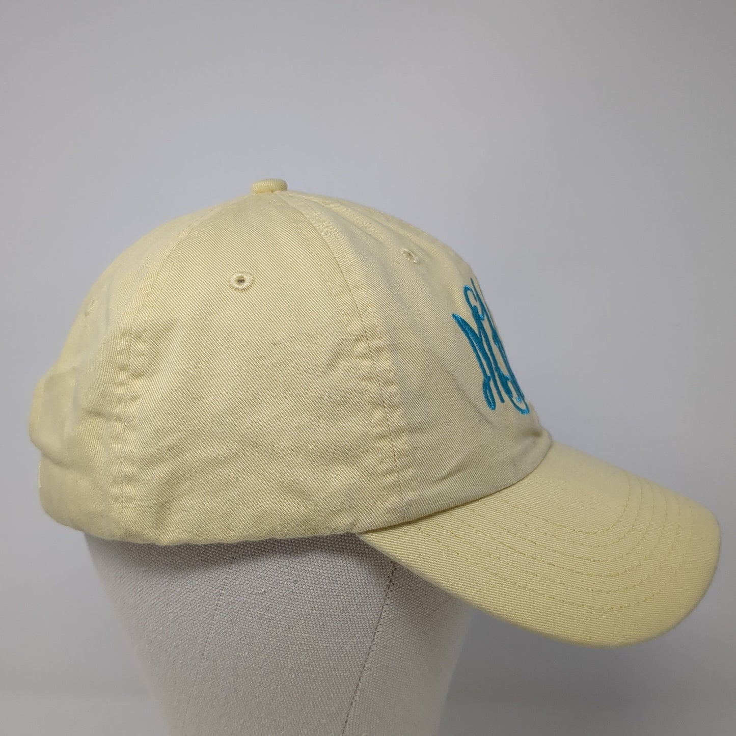 MKR Monogram Baseball Cap Yellow One Size Adjustable Embroidered 6 Panel