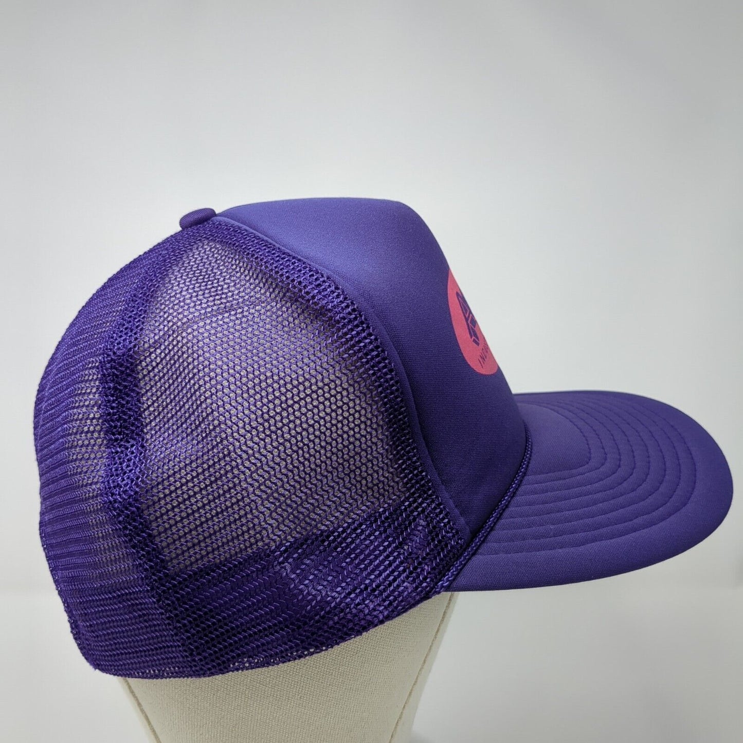 Ace Industrial Supply Snapback Trucker Hat Purple OS Adjustable Mesh Back Rope