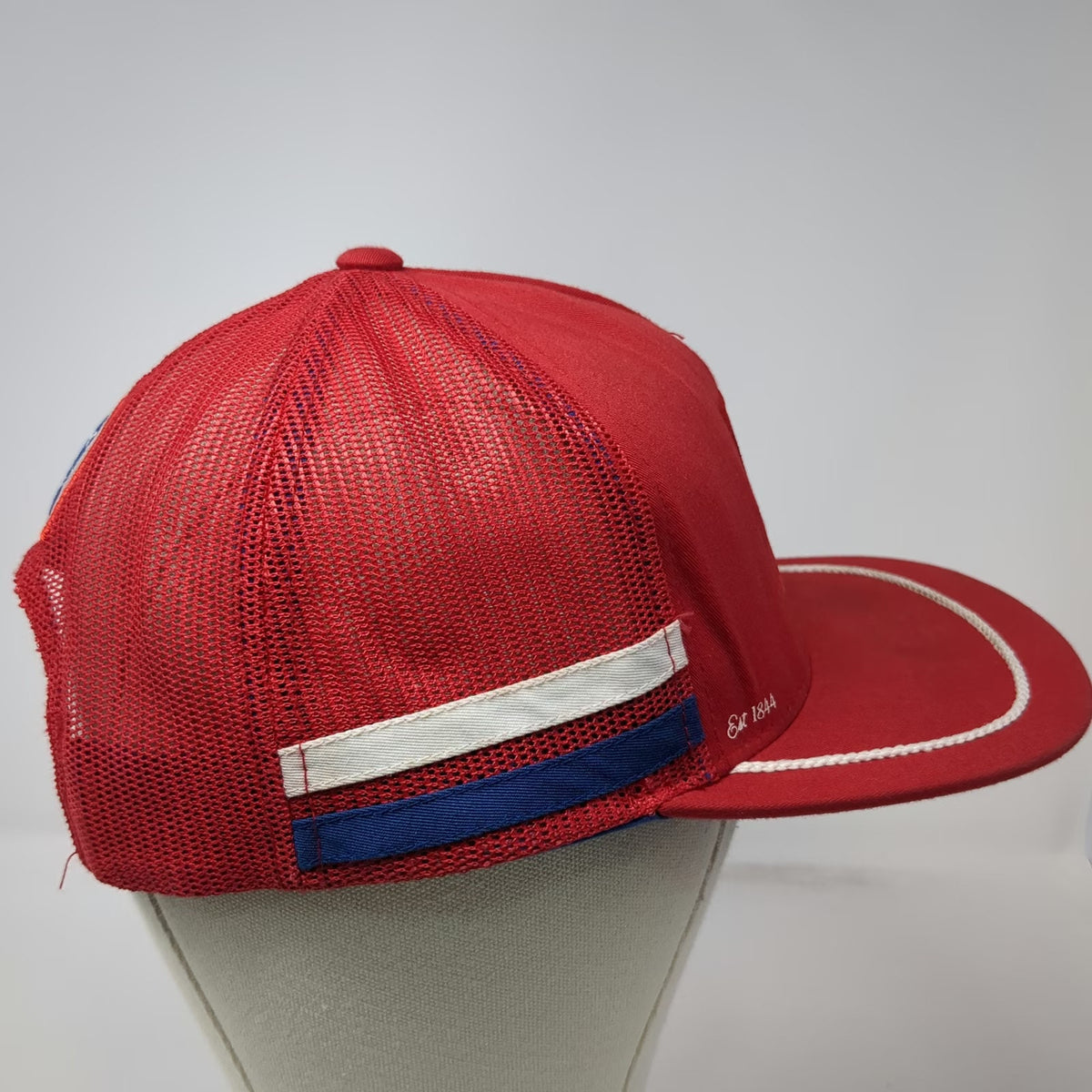 O'Neill Pabst Blue Ribbon Beer Trucker Hat Red One Size Rope Mesh Snapback