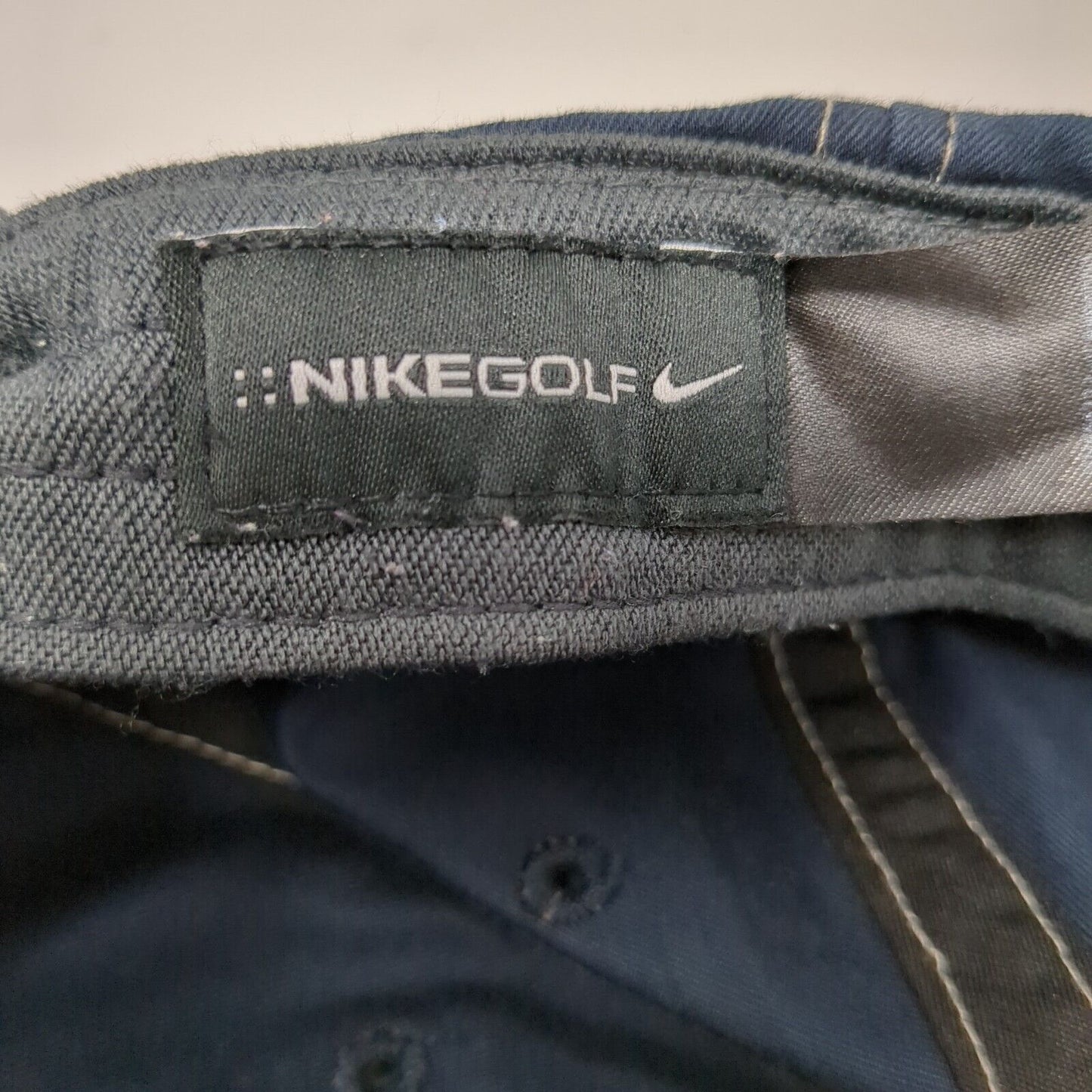 Nike Golf Strapback Hat Blue One Size Adjustable Embroidered Swoosh 6 Panel
