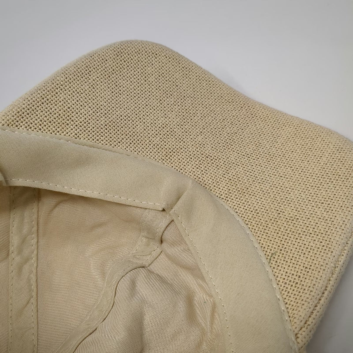 Primark Baseball Cap Beige One Size Adjustable Strapback Textured Woven Hat