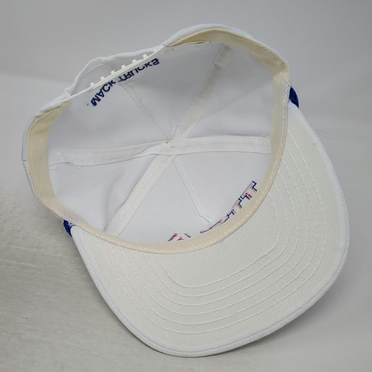 Nomad 5 Panel White One Size Mack Trucks USA Rope Snapback Embroidered Hat