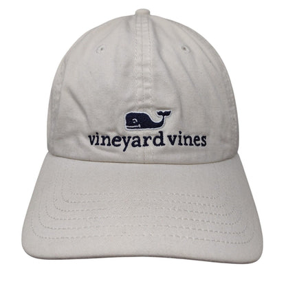 Vineyard Vines Whale Strapback Hat White One Size Adjustable Embroidered