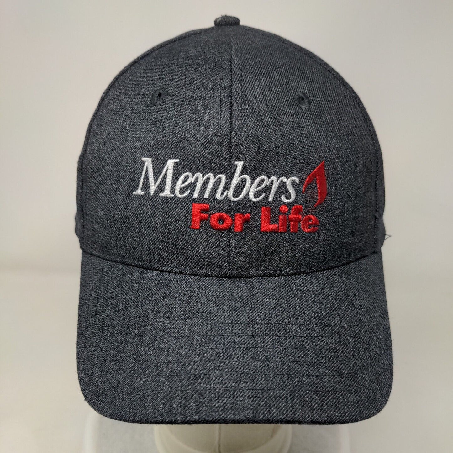 Members For Life Strapback Hat Gray One Size American Red Cross