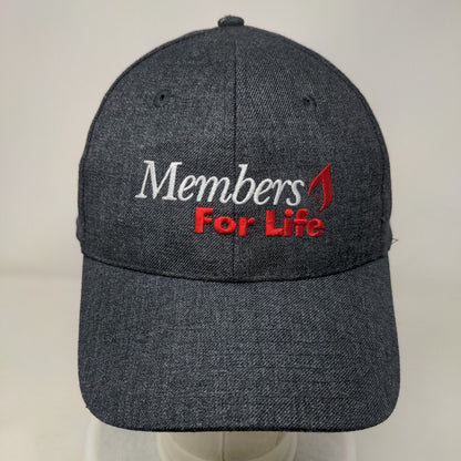 Members For Life Strapback Hat Gray One Size American Red Cross