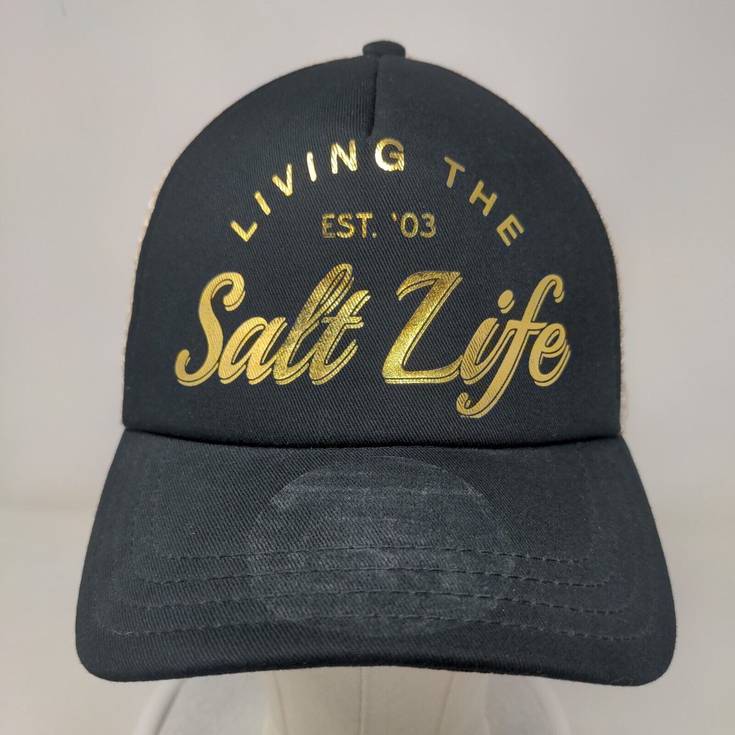 Living The Salt Life Snapback Mesh Back Trucker Hat Multi OSFM Colorblock