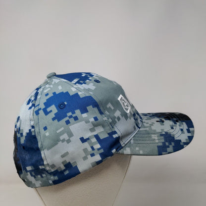 MAPEI Strapback Hat Blue Digital Camo One Size Embroidered Adjustable