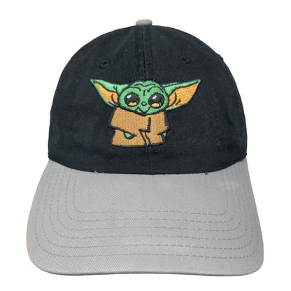 Star Wars Men's Slideback Hat Black OSFM Embroidered Grogu Baby Yoda Logo