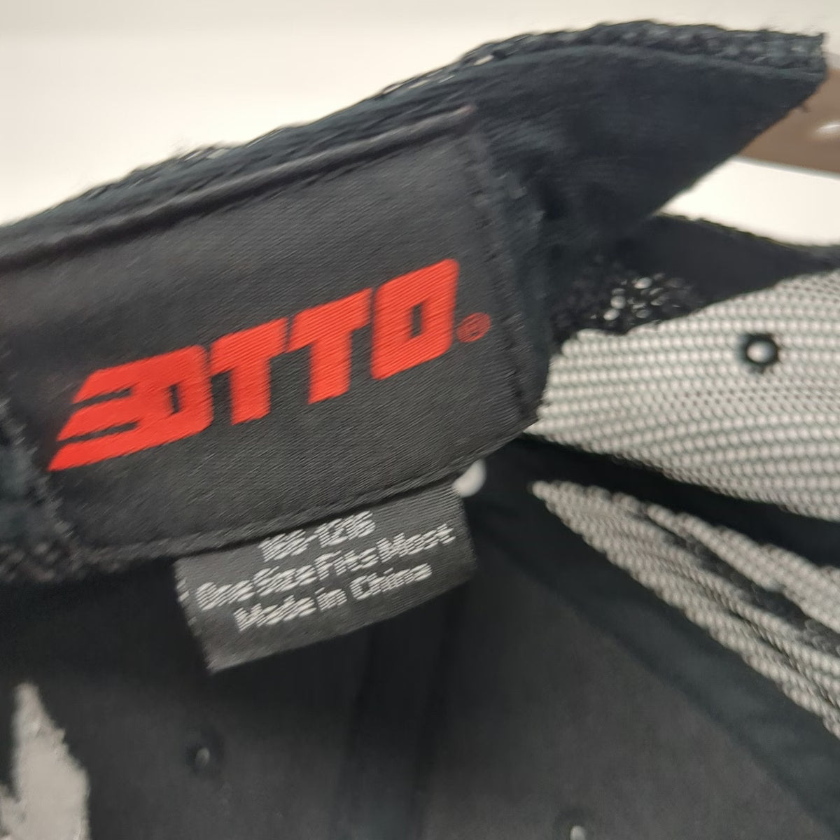 OTTO Trucker Hat Black One Size High Voltage Hemp Mesh Snapback Lightning Bolt