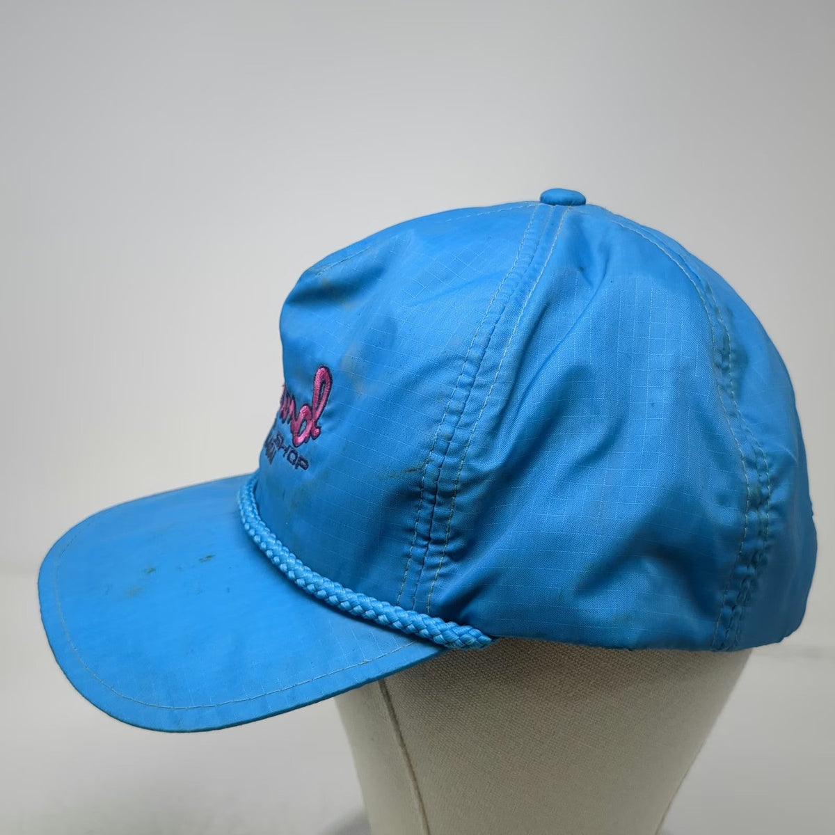 Hawaiian Headwear 5 Panel Blue One Size Hat Island Surf Shop Kauai Rope Nylon