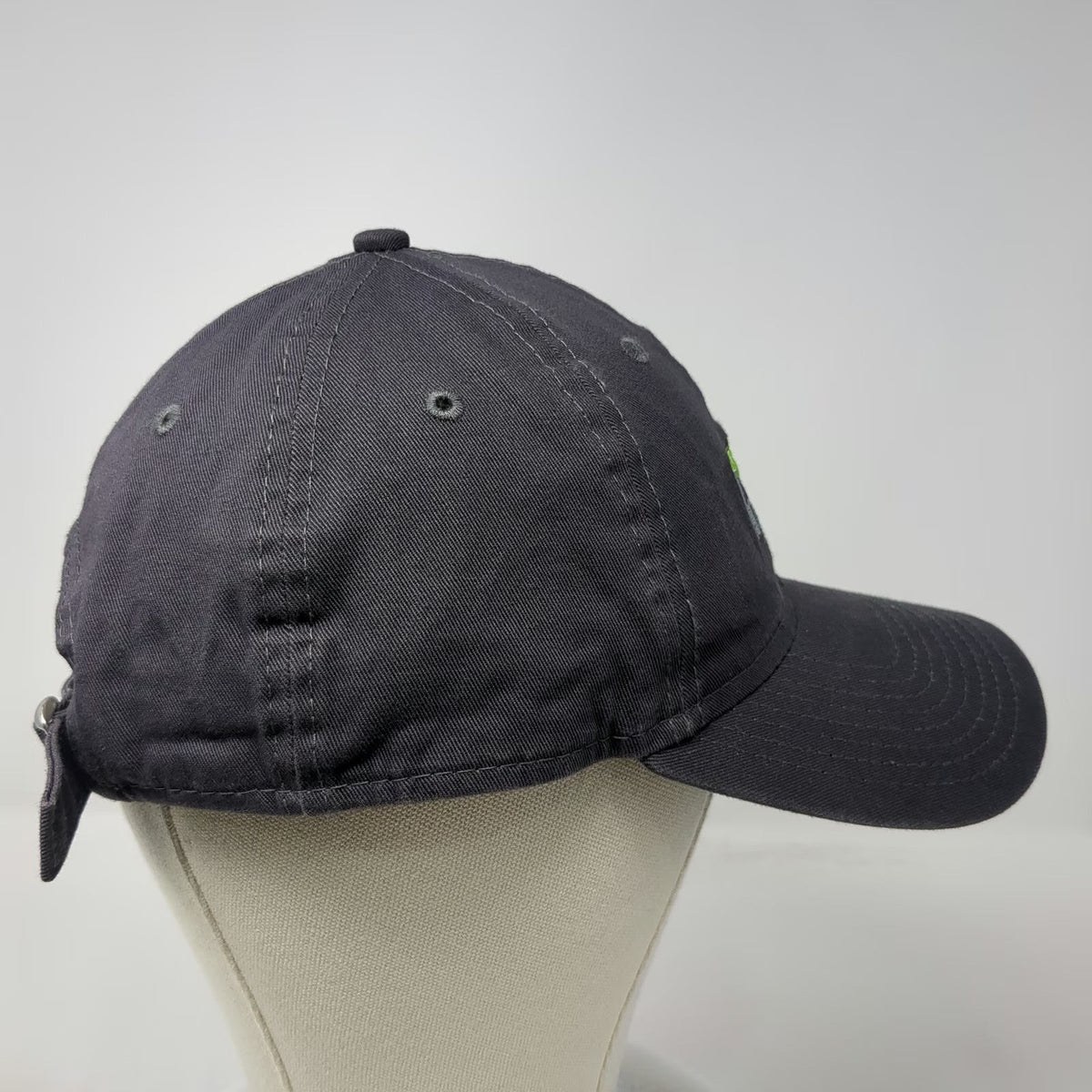 New Era Baseball Cap Gray One Size Intellus Logo Adjustable Slideback Strap Hat