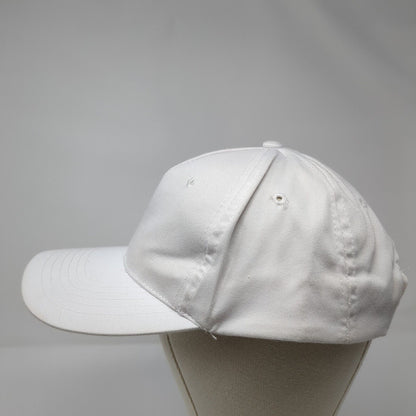 Cobra Snapback Hat White One Size Adjustable Vented Holes 6 Panel Blank