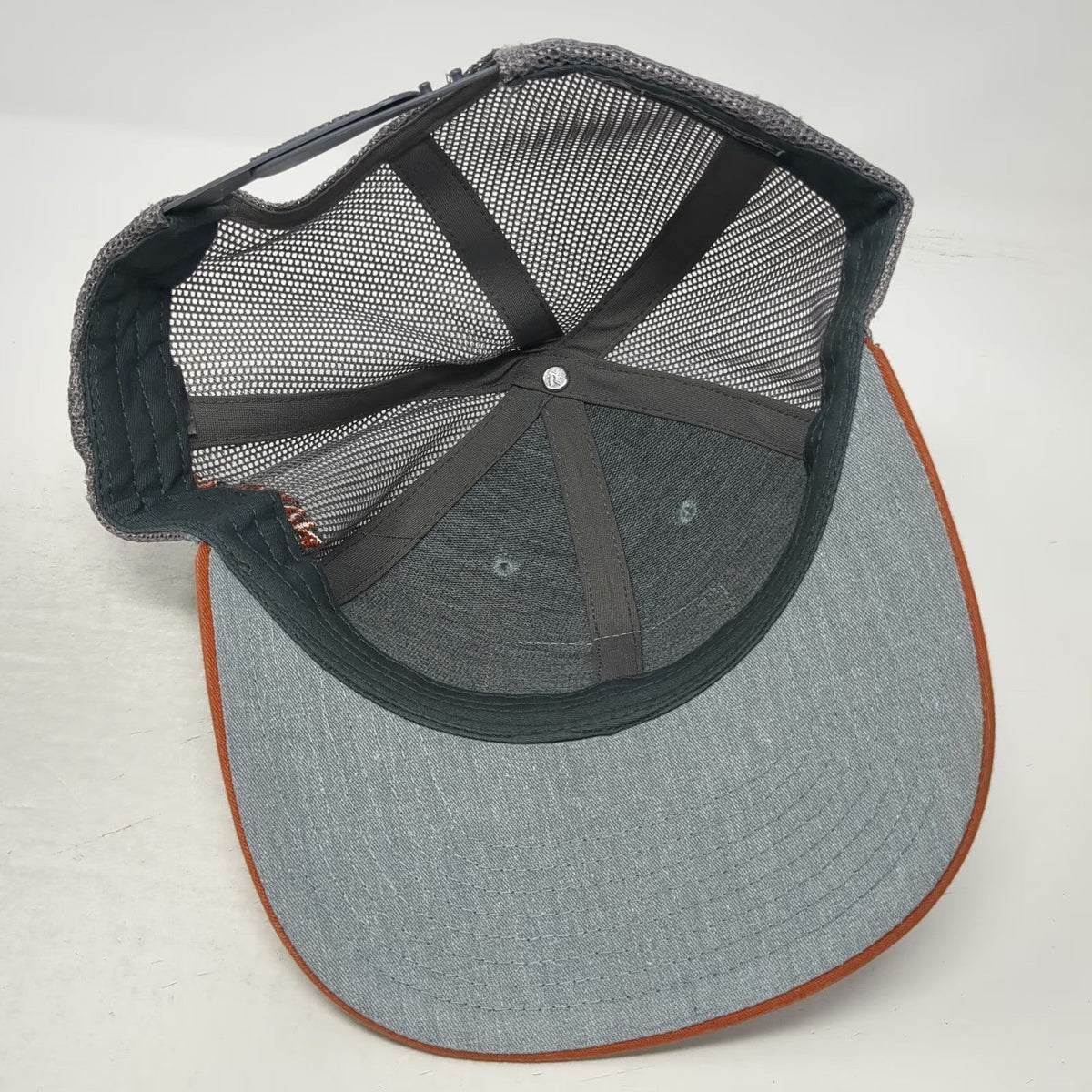 Richardson Trucker Hat Gray Orange OSFM Mesh Snapback Amalgamated Sugar Patch