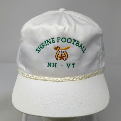 Four Seasons Trucker White One Size Hat Shrine Football NH VT Rope Snapback