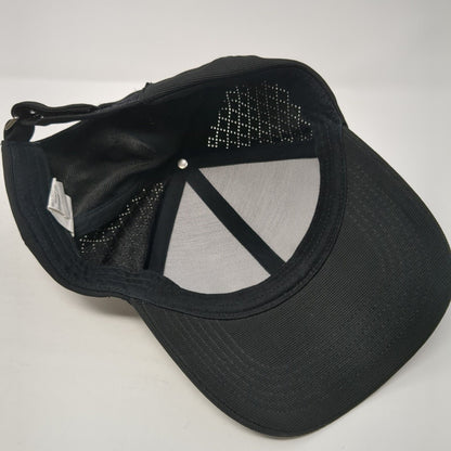 Gaiam Strapback Hat Black One Size Laser Cut Adjustable Solid 6 Panel