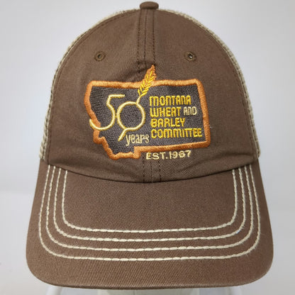 Montana Wheat Barley Committee 50 Years Brown One Size Baseball Cap Mesh Hat