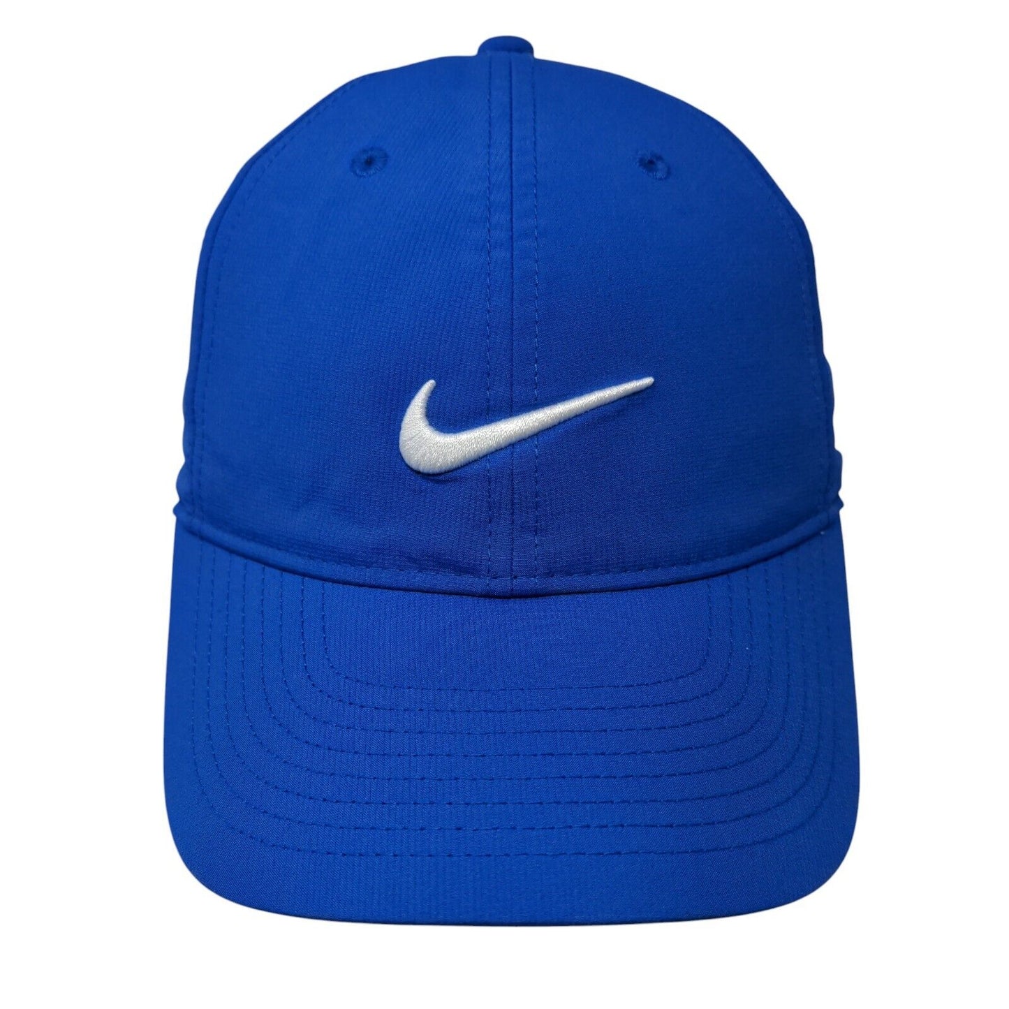 Nike Strapback Hat Blue OSFM Adjustable Embroidered Swoosh Logo Legacy91 Dri-Fit