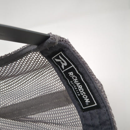 Richardson Snapback Trucker Hat Gray One Size Mesh Back Logo Patch