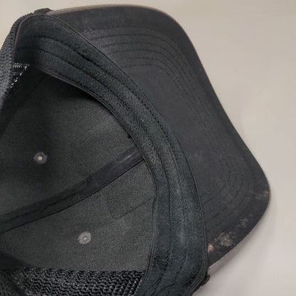 Sun Wave Patch Fitted Mesh Back Rope Trucker Hat Gray S/M Outdoor Cap