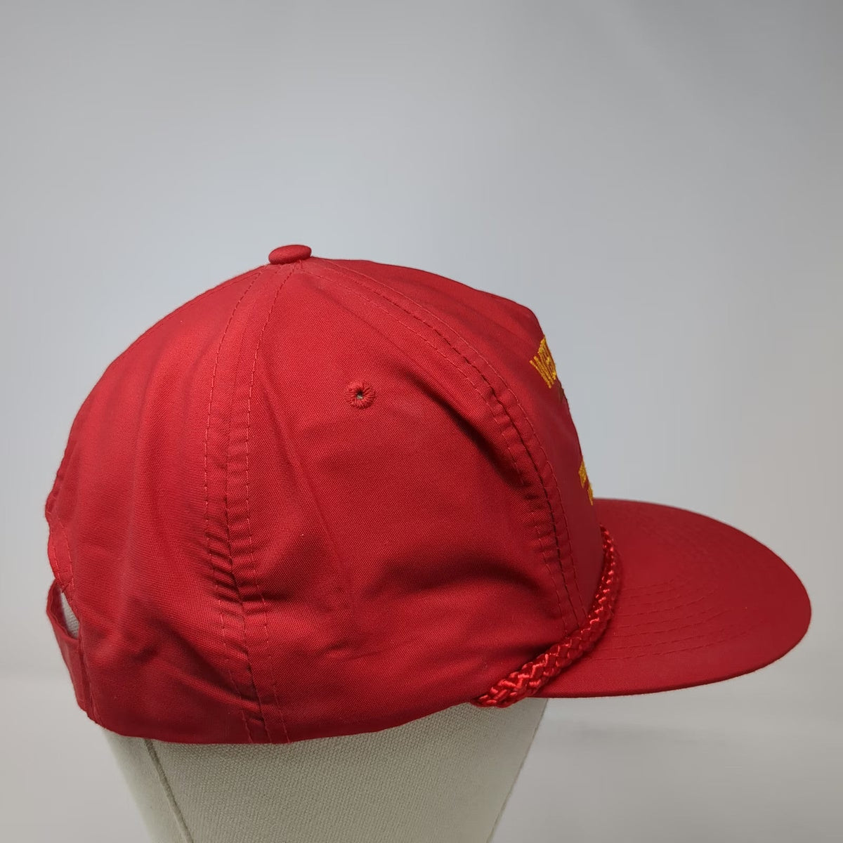 Head To Toe 5 Panel Red One Size Western Seeds Longhorn Rope Brim Utah Idaho Hat