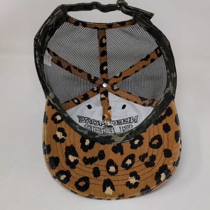 Need More Sleep Slideback Mesh Back Trucker Hat Multi OSFM Animal Print