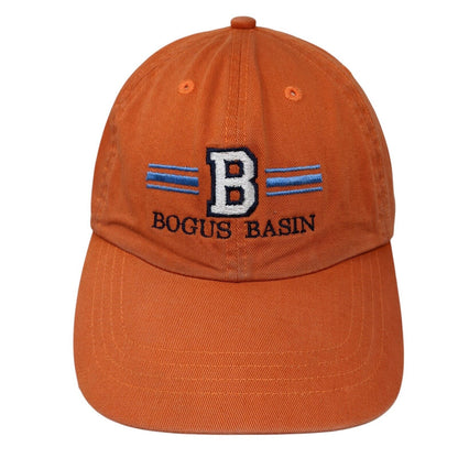 Bogus Basin Slideback Hat Orange One Size Embroidered Alternative
