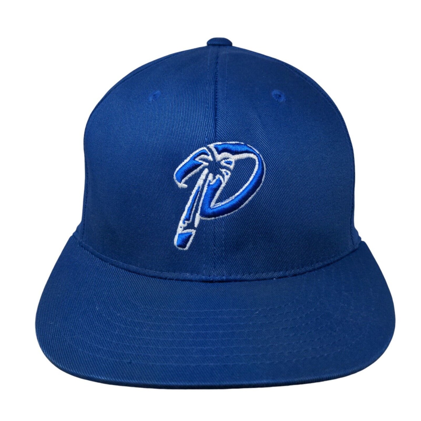 Letter P Fitted Hat Blue Small-Medium Embroidered Flexfit Yupoong
