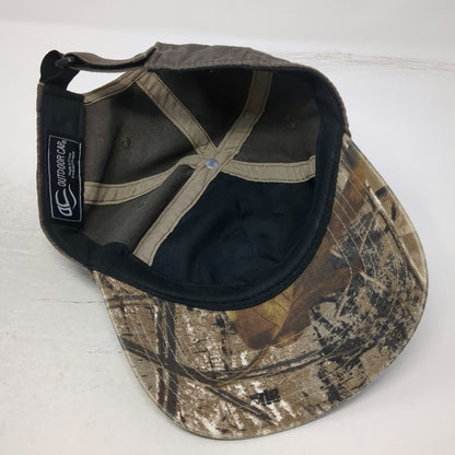 Outdoor Cap Baseball Cap Brown One Size RMEF Elk Frayed Patch Camo Underbrim Hat