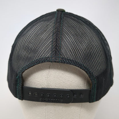 Richardson Trucker Hat Green Camo One Size Barbarian Brewing Wolf Patch Snapback