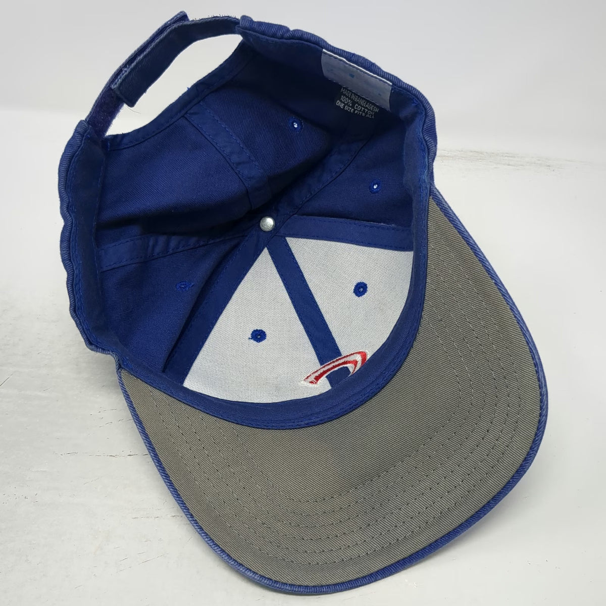 Chicago Cubs MLB Baseball Cap Blue One Size Strapback Cotton Gray Underbrim Hat