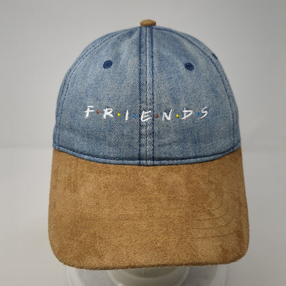 FRIENDS Slideback Hat Blue One Size Adjustable Embroidered Denim Warner Bros.