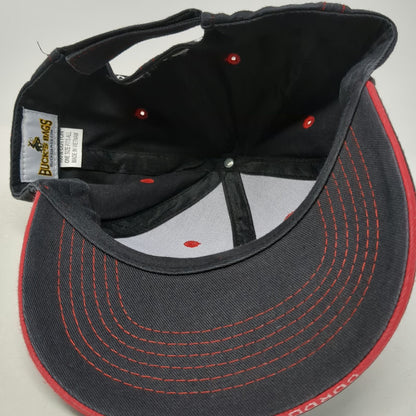 Buck's Bags Cordova Cooler Baseball Cap Black One Size Red Stitching Logo Hat