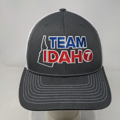 Team Idaho Snapback Mesh Back Trucker Hat Gray One Size Richardson