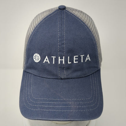 Athleta Strapback Trucker Hat Blue One Size Adjustable Mesh Back Paramount