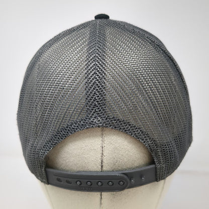 Otto Valley Wide Cooperative Mountain Black Trucker Hat One Size Mesh Snapback